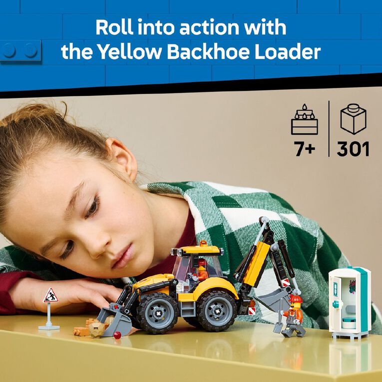 LEGO CITY Yellow Backhoe Loader 60480, , hi-res