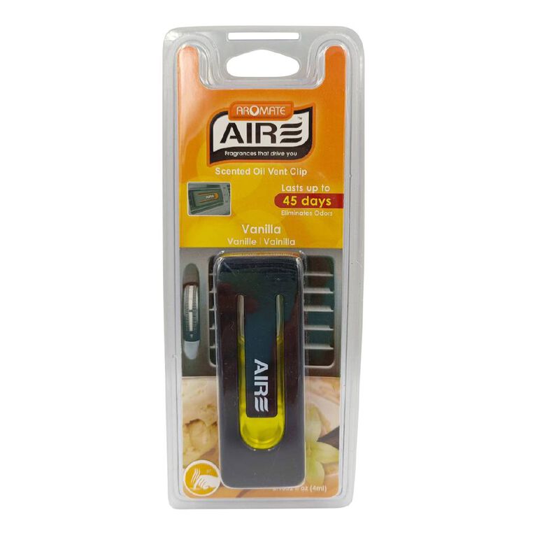 Aromate Air Scented Oil Vent Mount Car Air Freshener Vanilla, , hi-res