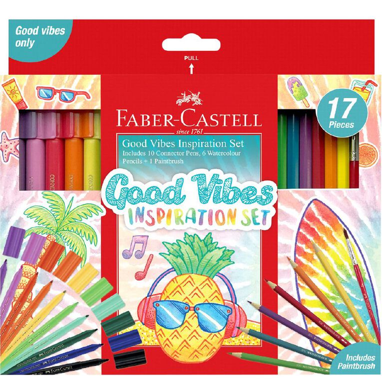 Faber-Castell Connector Pen Good Vibrations Set 17 Pack, , hi-res