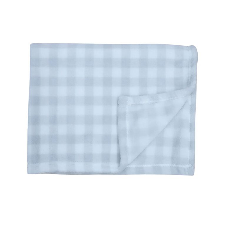 Babywise Coral Fleece Baby Blanket Gingham, , hi-res