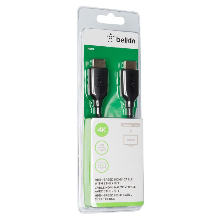 Belkin High Speed HDMI Cable with Ethernet 4k/ Ultra HD 2M, , hi-res