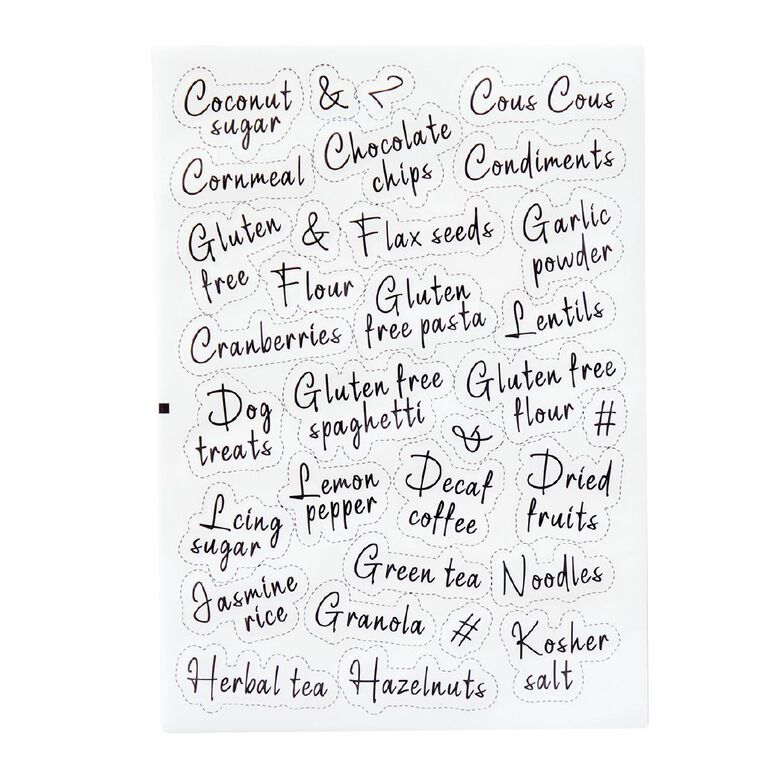 Living & Co Pantry Labels Clear, , hi-res