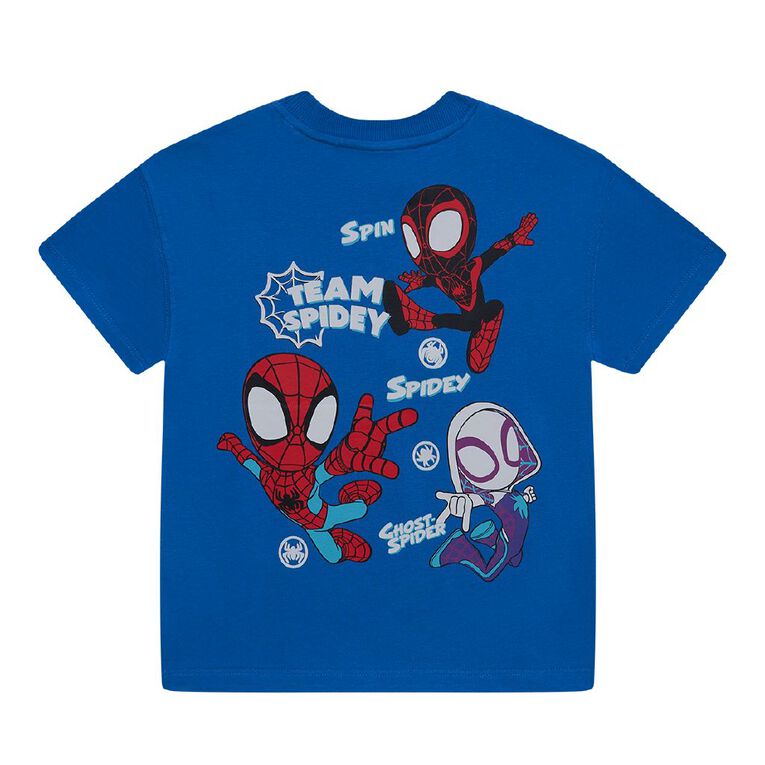 Spider-Man Preschool Printed Boxy Tee, Blue Mid, hi-res