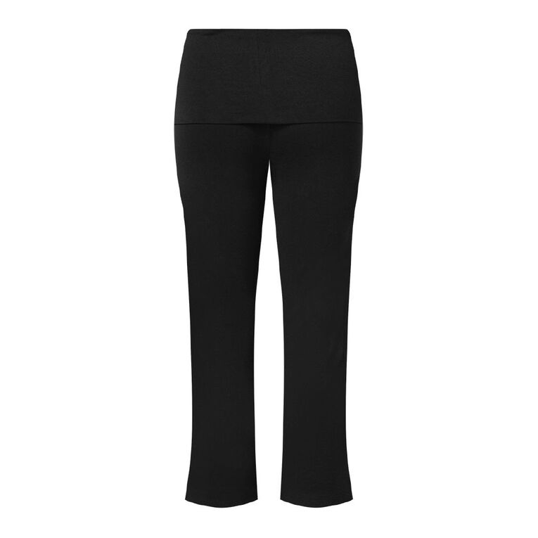 H&H Women's Jersey Flare Pants, Black, hi-res