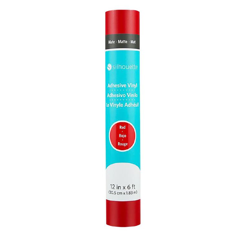 Silhouette Vinyl Matte Removeable 12in x 6ft Red, , hi-res