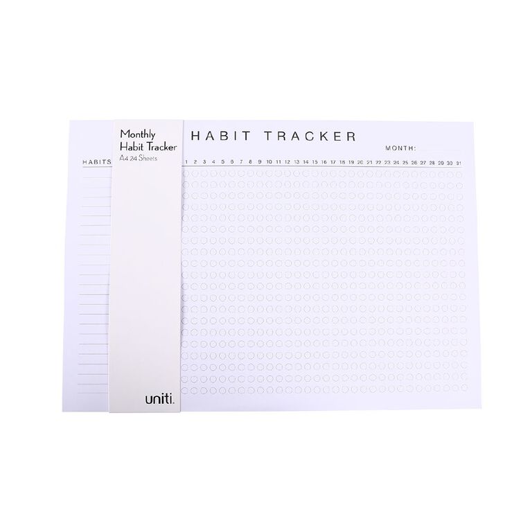 Uniti Monthly Habit Tracker A4, , hi-res