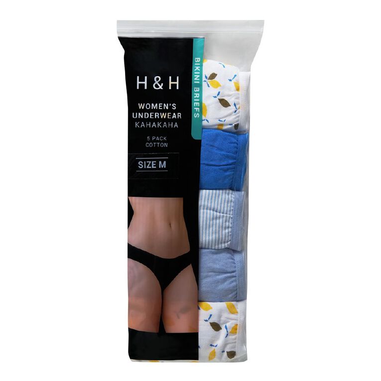 H&H Women's Bikini 5 Pack, Blue Light, hi-res