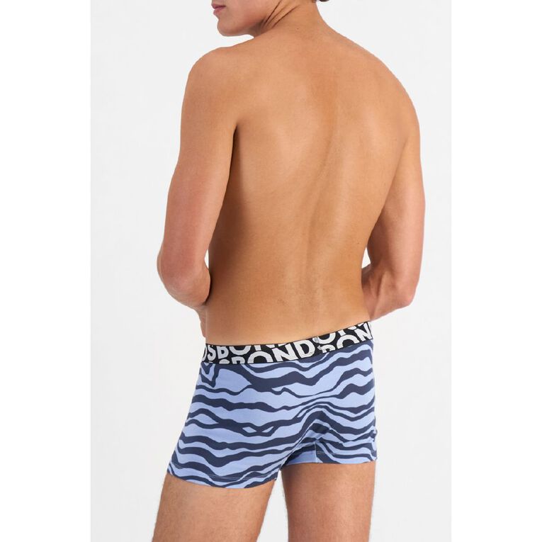 B FOR BONDS Men's Trunks 2 Pack, Black/Blue, hi-res