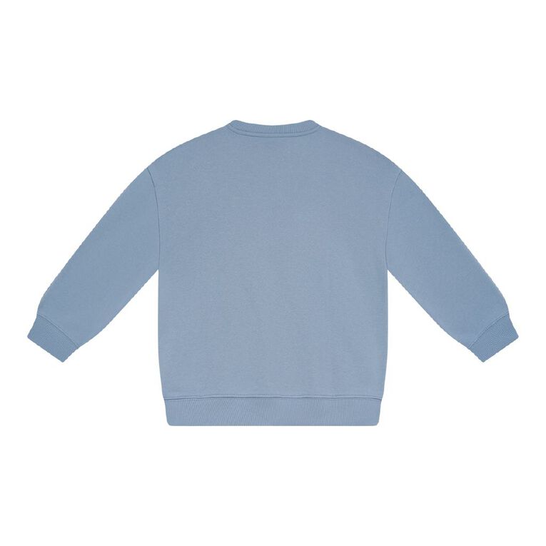Young Original Printed Crew Sweat, Blue Light, hi-res