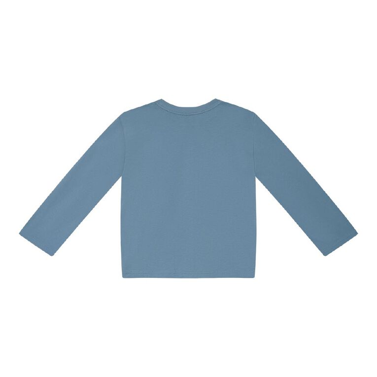 Young Original Long Sleeve Printed Tee, Blue Light, hi-res