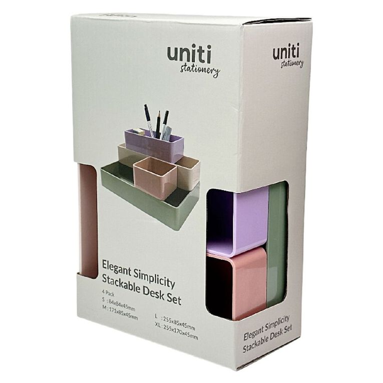 Uniti Stationery Elegant Simplicity Desk Set 4 Pieces, , hi-res