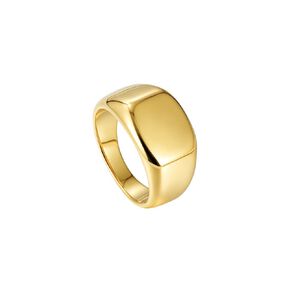 Waterproof Men's Gold Plated Signet Ring