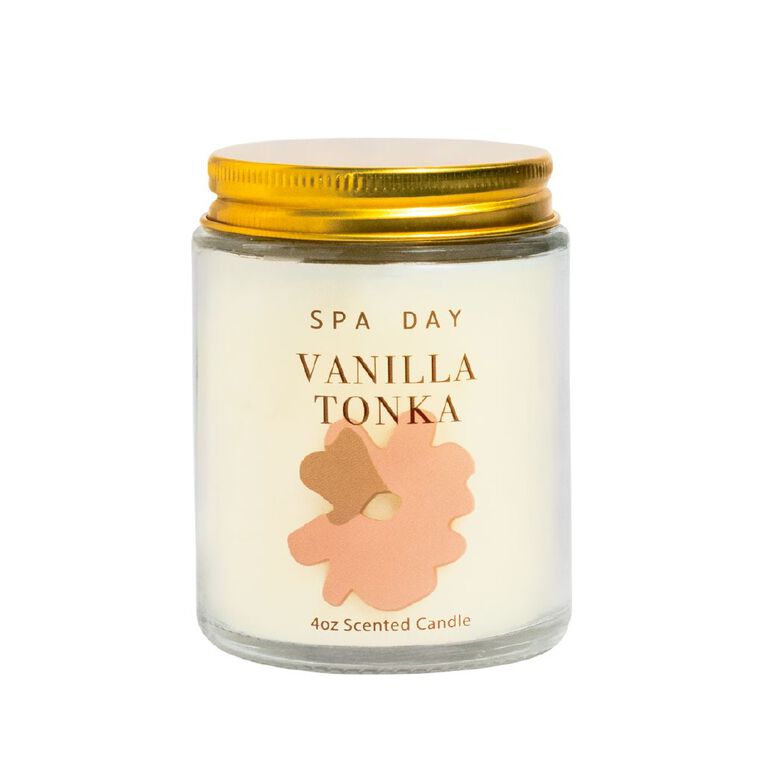 Living & Co Vanilla Tonka 4oz Scented Candle in Jar White White, , hi-res