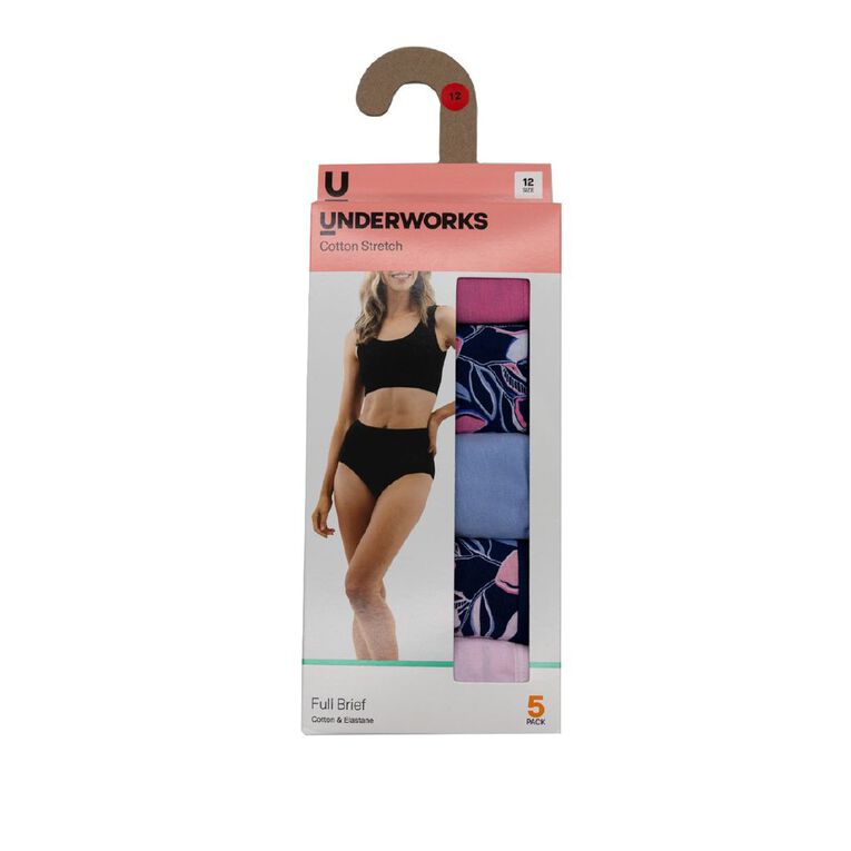 Underworks Women's Full Briefs 5 Pack Pink | The Warehouse