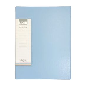 Ledah Pastels Display Book 20 Pocket Blue A4
