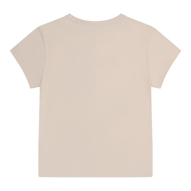 Young Original Short Sleeve Cap Tee, Cream, hi-res