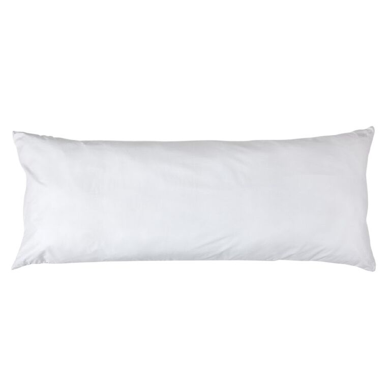 Living & Co Body Pillow White 50cm, White, hi-res