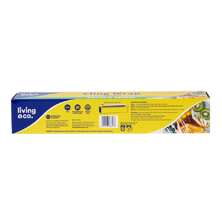 Living & Co Cling Wrap with Dispenser 100m, , hi-res