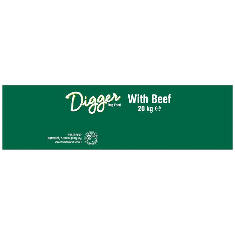 Digger Dog Food with Beef 20kg, , hi-res