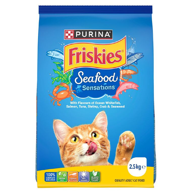 Friskies Seafood Sensations Dry Cat Food 2.5kg, , hi-res