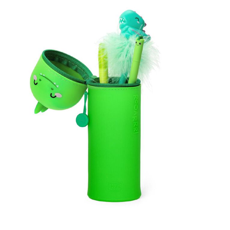 Legami 2-in-1 Silicone Pencil Case Kawaii Dino, , hi-res