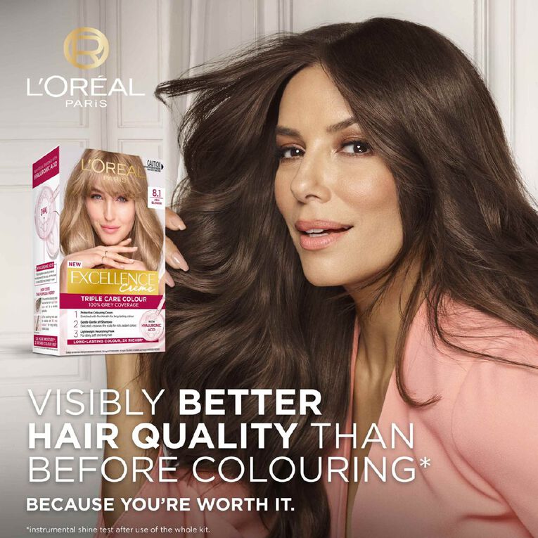 L'Oreal Paris Excellence Creme Hair Colour Ash Blonde 8.1, , hi-res