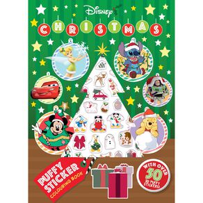 Disney Christmas: Puffy Sticker Colouring Book
