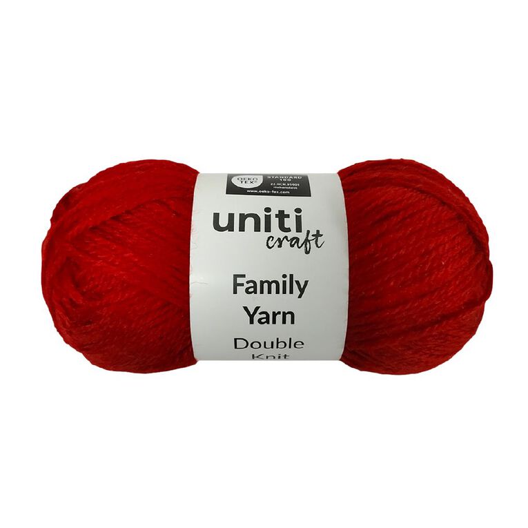 Uniti Yarn Family Double Knit 50G Red, , hi-res