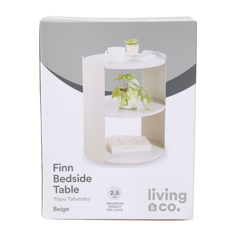 Living & Co Finn Bedside Table Grey, , hi-res