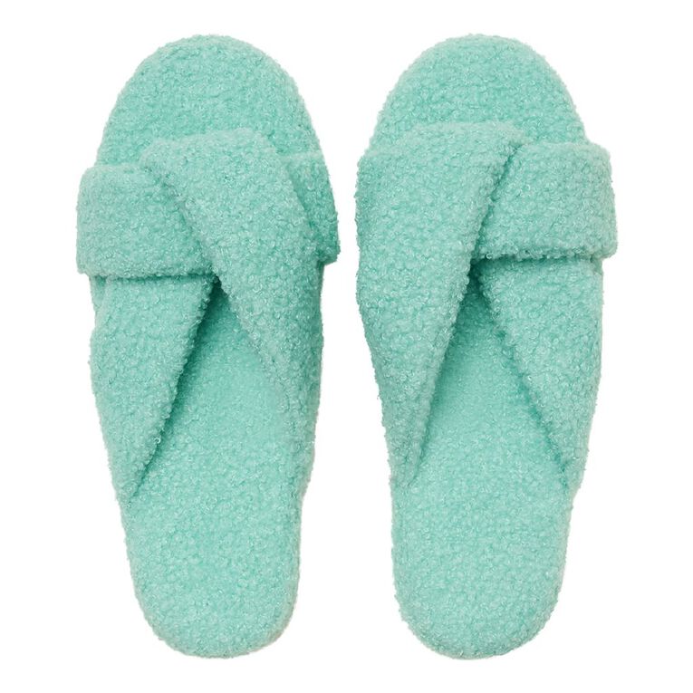 H&H Women's Brooke Slide Slippers, Aqua, hi-res