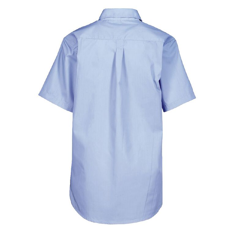 Schooltex St Mary's Hastings New Short Sleeve Shirt with Embroidery, Blue Mid, hi-res