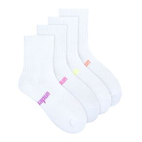 Underworks Women's Sport Mid Crew Socks 4 Pack