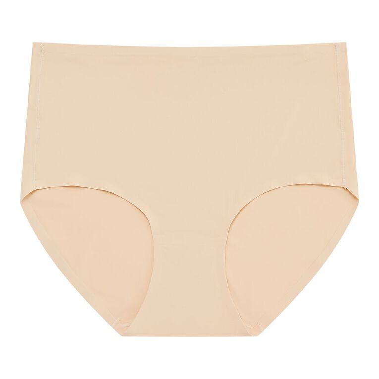 H&H Women's Micro No Show Full Briefs, Cream, hi-res