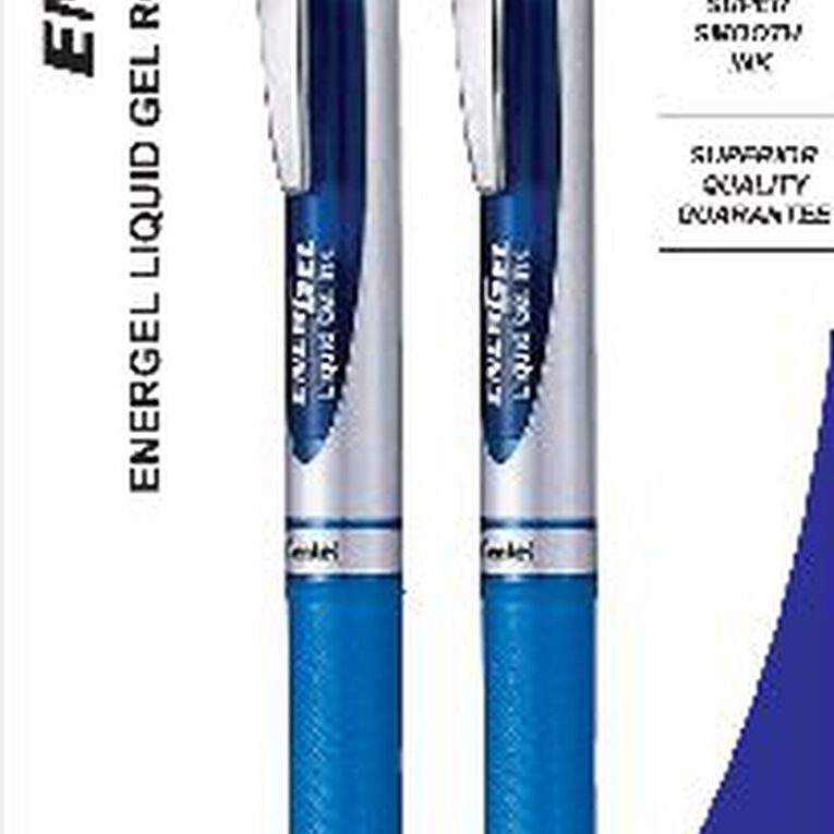 Pentel EnerGel RTX Liquid Gel Pen 0.7mm Blue Mid 2 Pack, , hi-res