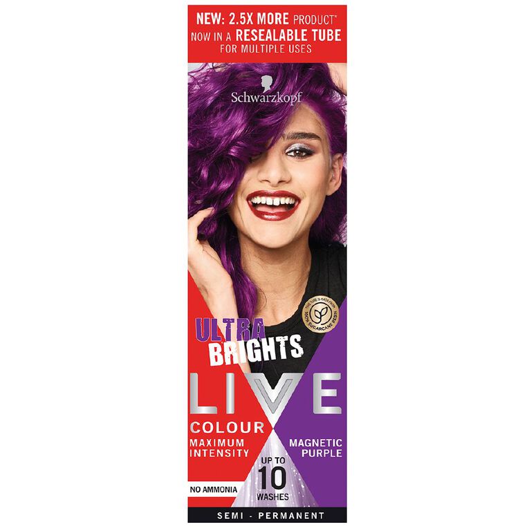 Schwarzkopf UBs LIVE Colour Magnetic Purple 75ml, , hi-res