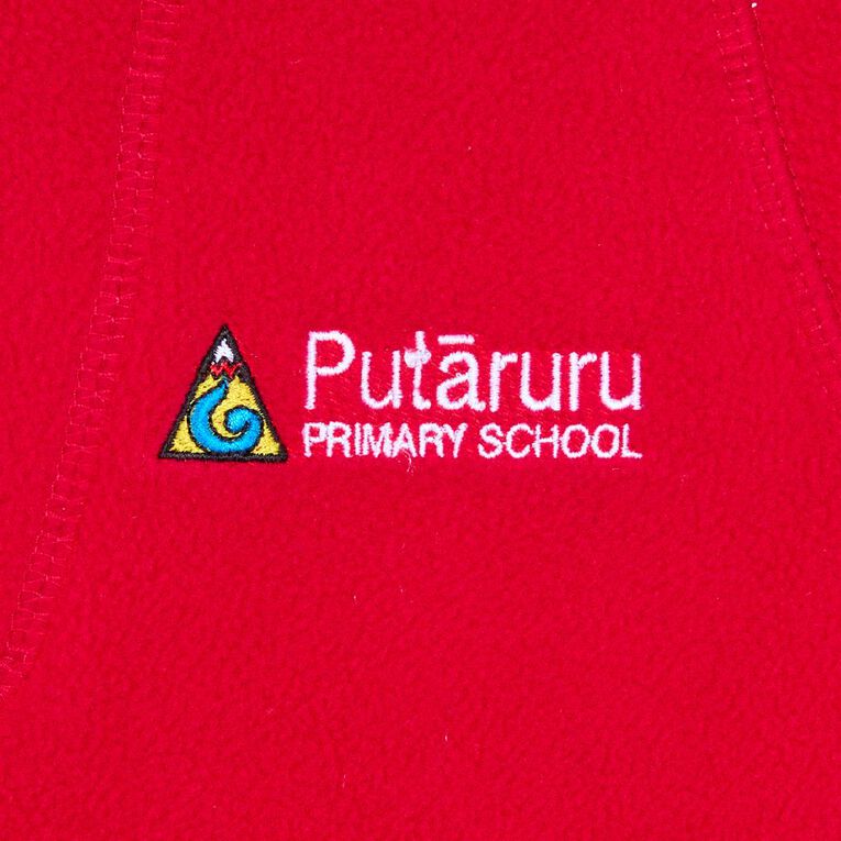 Schooltex Putaruru Polar Fleece With Embroidery, Red Mid, hi-res
