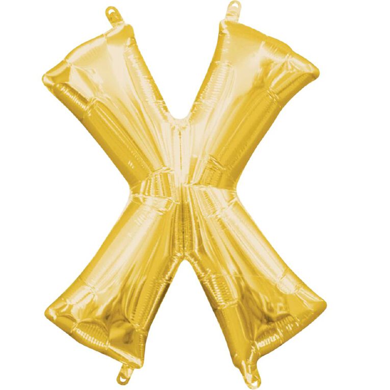 Anagram Small-Size Air Letter X Gold, , hi-res