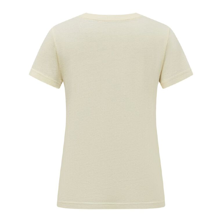 H&H Women's Short Sleeve V-Neck Tee, Yellow Light, hi-res