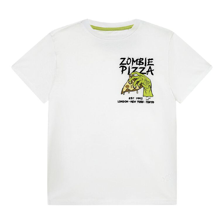 Young Original Print Short Sleeve Tee, White ZOMBIE, hi-res