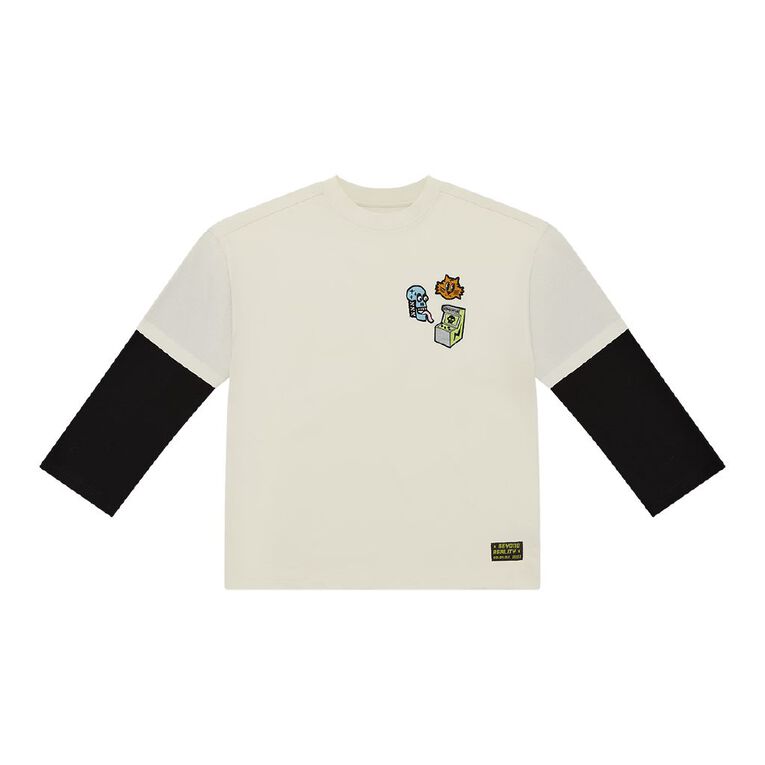 Young Original Double Sleeve Tee, Cream, hi-res