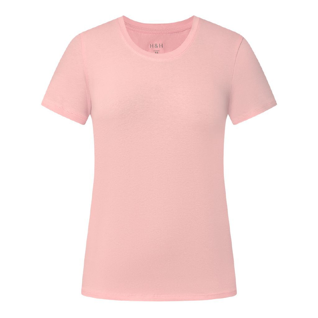 H&H Women's Stretch Scoop Neck Tee Pink Light CORAL BLUS | The
