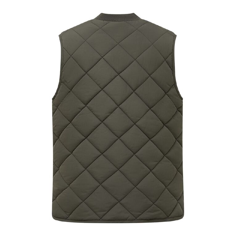 H&H Women's Quilt Vest, Green Dark, hi-res