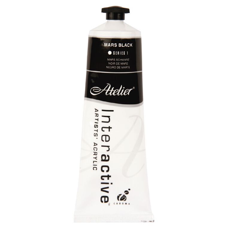 Atelier S1 Acrylic Paint Mars Black 80ml, , hi-res