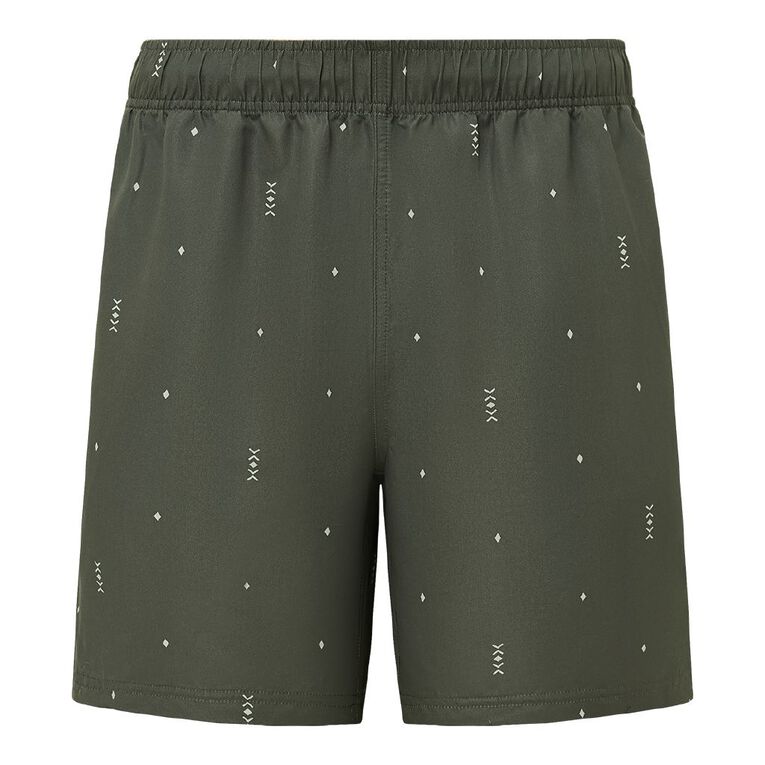 H&H Swim Men's Basic Print Boardshort, Grey Dark, hi-res