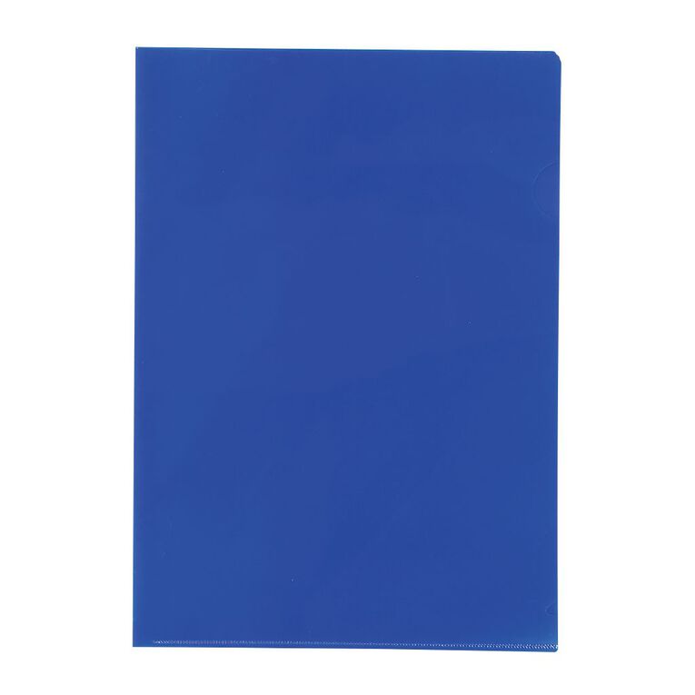 WS L-Shaped Pockets 10 Pack Blue Mid A4, , hi-res