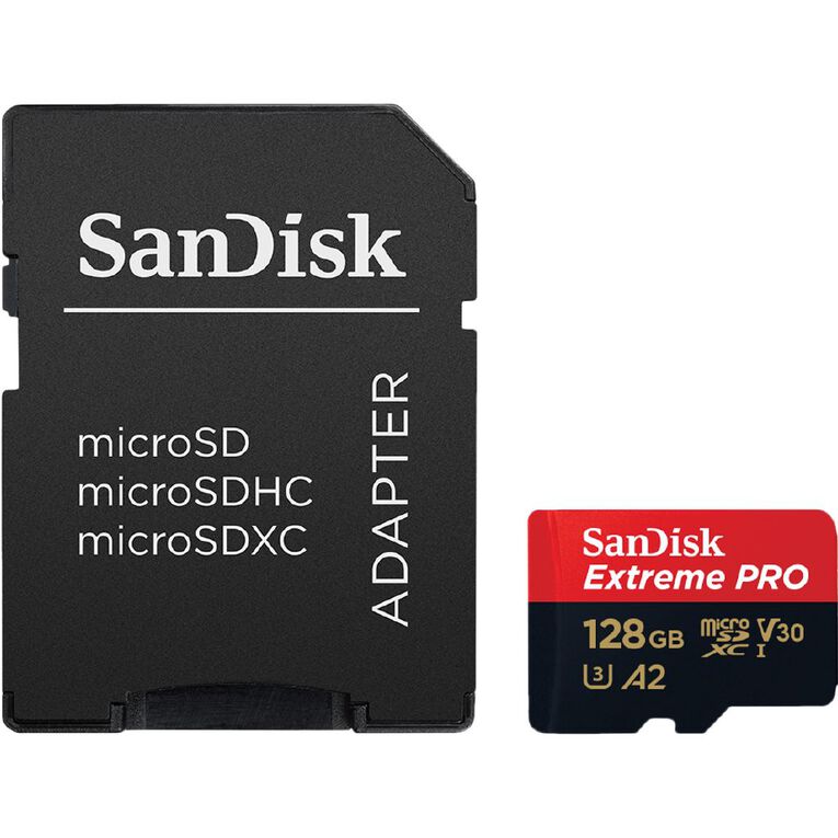 Sandisk Extreme Pro 128GB MicroSD Card, , hi-res