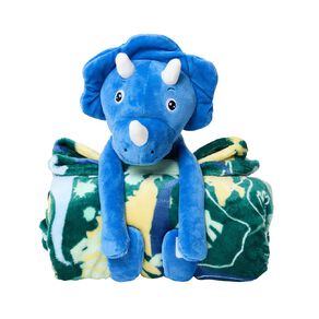 Living & Co Kids Blanket Buddy Dinosaur Multi-Coloured