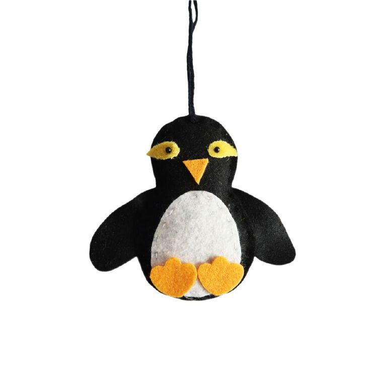 Wonderland Felt Hanging Ornament Penguin 10cm, , hi-res