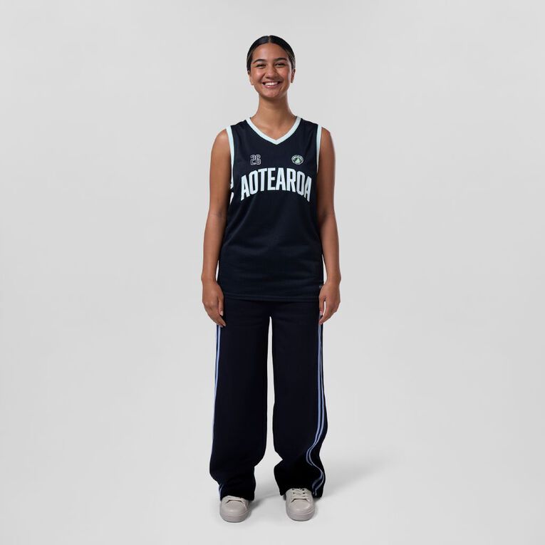 Basketball NZ Basketball Singlet, Black, hi-res