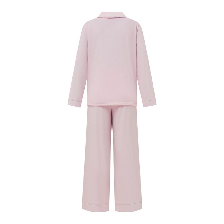 H&H Women's Mink Button Up Pyjama Set, Pink Light, hi-res